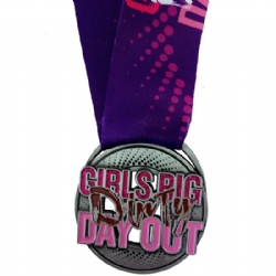 Cut-out Medal with Glitter, Zinc Alloy Diecast Medal,